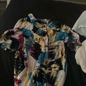 Men’s colorful button up shirt